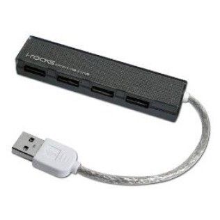I-Rocks Hub 4 USB2.0 Barrette Nomade (Black)