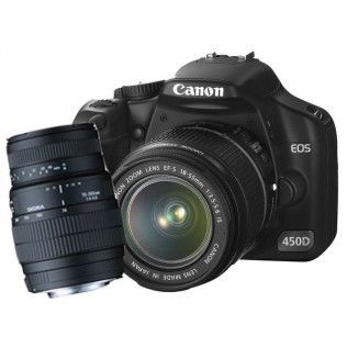 Canon EOS 450D + EF-S 18-55 + 75-300mm