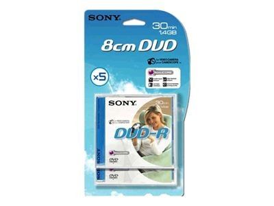 Sony DVD-R 1.4 Go - 2x (Boite CD x5)