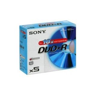 Sony DVD+R 4.7 Go - 16x (Boite CD x5)