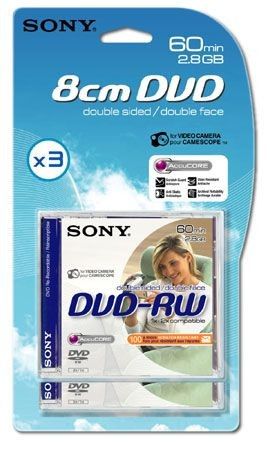 Sony DVD-RW DL 2.8 Go - 2x (Boite CD x3)