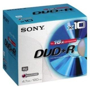 Sony DVD+R 4.7 Go - 16x (Boite CD x10)