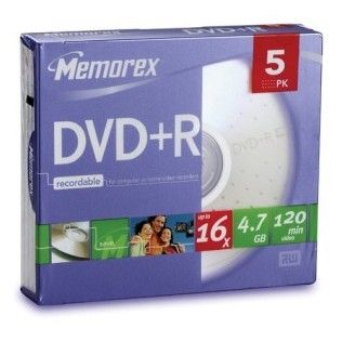 Memorex DVD+R 4.7 Go - 16x (Boite Slim x5)