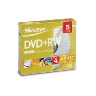 Memorex DVD+RW 4.7 Go - 4x (Boite Slim x5)