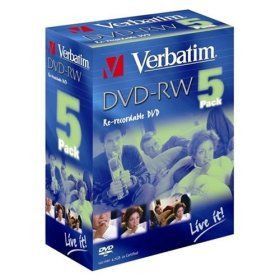 Verbatim DVD-RW 4.7 Go - 2x (Boite DVD x5)