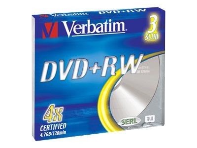 Verbatim DVD+RW 4.7 Go - 4x (Boite Slim x5)