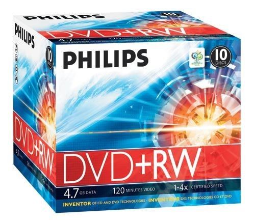 Philips DVD+RW 4.7 Go - 4x (Boite CD x10)