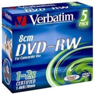 Verbatim DVD-RW 1.4 Go - 2x (Boite CD x5)