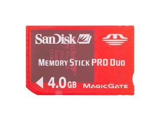 SanDisk Memory Stick Pro Duo Gaming 4Go