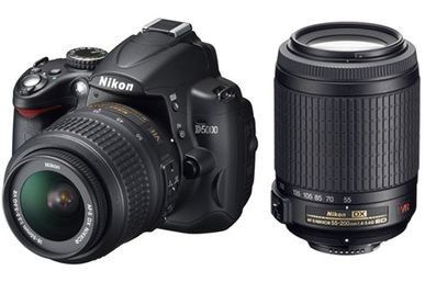 Nikon D5000 (Black) + AF-S DX 18-55 + 55-200
