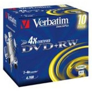 Verbatim DVD+RW 4.7 Go - 4x (Boite CD x10)