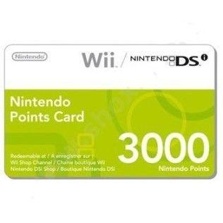 Nintendo Wii Points Card - 3000 points