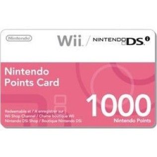Nintendo Wii Points Card - 1000 points