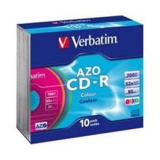 Verbatim 10 CDR 80mn certifié 52x Couleur
