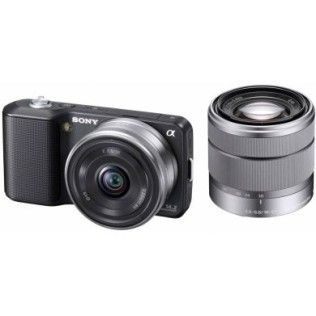 Sony NEX-3D (Black) - Objectif 16mm + 18-55mm