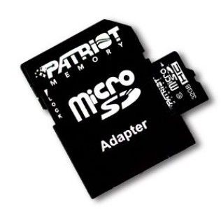 Patriot Memory Micro SDHC 32Go Class 10 + Adaptateur SD
