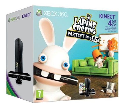 Microsoft Xbox 360 4Go + Kinect + The Lapins Crétins Partent en Live