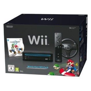 Nintendo Wii Noire + Wiimote Plus + Mario Kart Wii + Volant