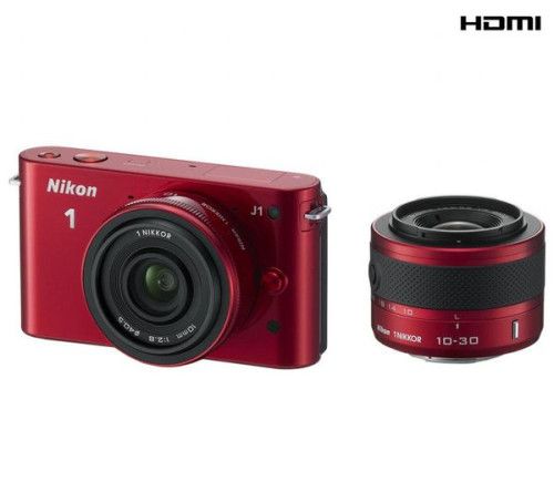 Nikon 1 J1 (Rouge) + 1 Nikkor VR 10-30mm + 1 NIKKOR 10mm