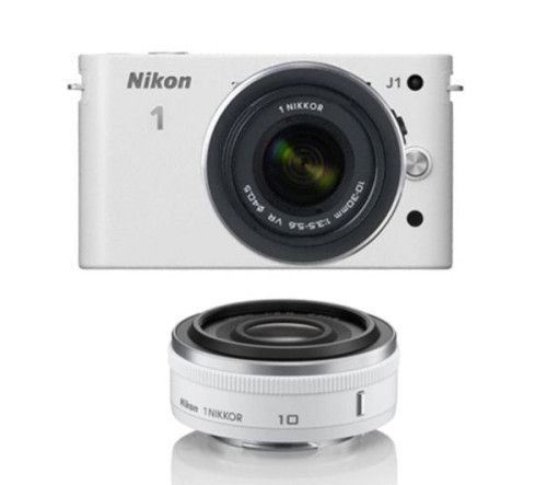 Nikon 1 J1 (Blanc) + 1 Nikkor VR 10-30mm + 1 NIKKOR 10mm