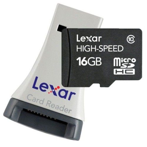 Lexar micro SDHC 16Go Class 10 + Lecteur USB