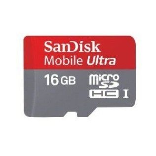SanDisk Mobile Ultra microSDHC UHS-I 16Go + Adapateur SD