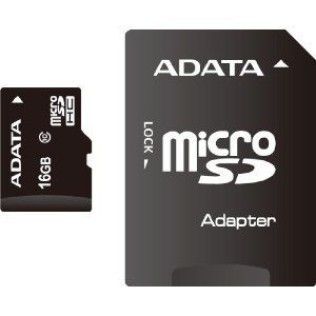 A-Data Micro SDHC 16Go Class 10 + Adaptateur SD
