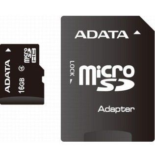 A-Data Micro SDHC 16Go Class 4 + Adaptateur SD