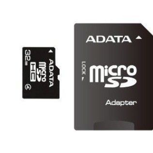 A-Data Micro SDHC 32Go Class 4 + Adaptateur SD