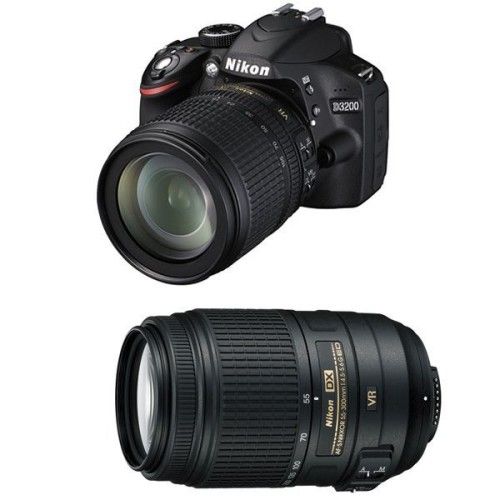Nikon D3200 + 18-55mm + 55-300mm