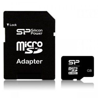 Silicon Power microSDHC 4Go CL4 + Adaptateur SDHC