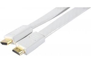 Cable HDMI 1.4 Plat - 1.8m (Blanc)
