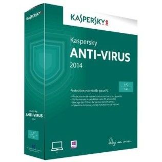 Kaspersky Antivirus 2014 (1 poste) - PC