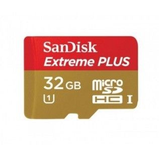 SanDisk Extreme Plus microSDHC UHS-I 32Go CL10 + Adaptateur SD