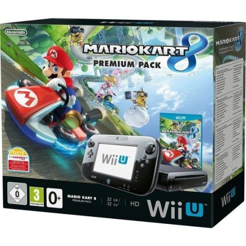 Nintendo Wii U Premium Pack 32Go (Noir) + Mario Kart 8