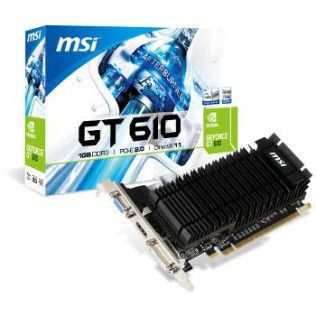 MSI GeForce GT 610 - 1 Go - Passive (N610-1GD3H/LPV1)