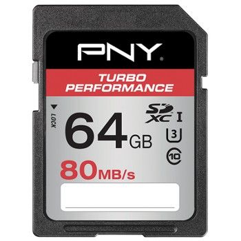 PNY Turbo Performance SDXC 64 Go (80Mo/s)