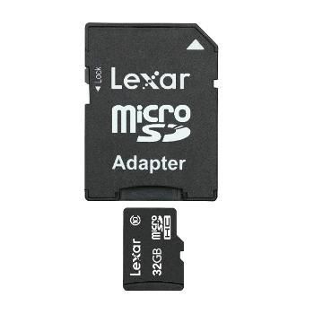 Lexar Standard SDHC 32 Go + adaptateur