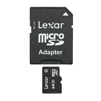 Lexar Standard SDXC 64 Go + adaptateur