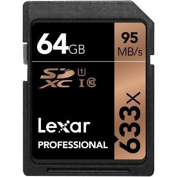 Lexar Professional SDXC 64 Go 633x (95Mo/s) - LSD64GCB1EU633