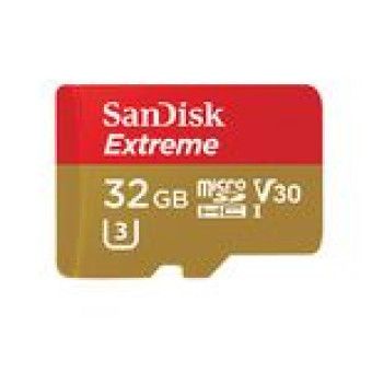 SanDisk Extreme microSDHC UHS-I V30 32 Go + Adaptateur SD
