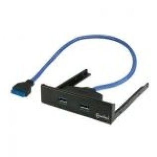 Panneau frontal 3.5'' 2 ports USB v3.0 Noir