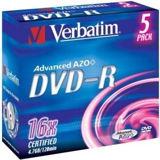 Verbatim DVD-R 4.7 Go - 16x (Boite CD x5)