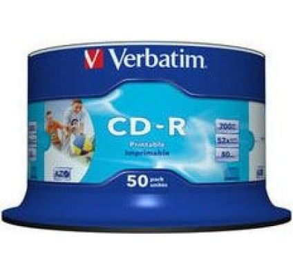 Verbatim CD-R 700 Mo certifié 52x imprimable (pack de 50, spindle)