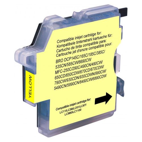 Cartouche compatible LC-980 et LC-1100 (Jaune)
