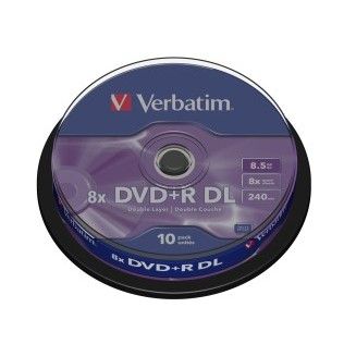 Verbatim DVD+R DL 8.5 Go - 8x (Spindle x10)