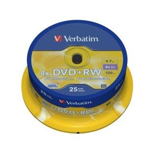 Verbatim DVD+RW 4.7 Go - 4x (Spindle x25)