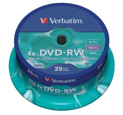 Verbatim DVD-RW 4.7 Go - 4x (Spindle x25)
