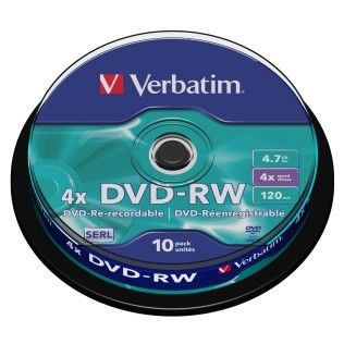 Verbatim DVD-RW 4.7 Go - 4x (Spindle x10)
