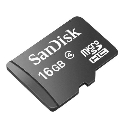 SanDisk Micro SDHC 16Go CL4 + Adaptateur SD